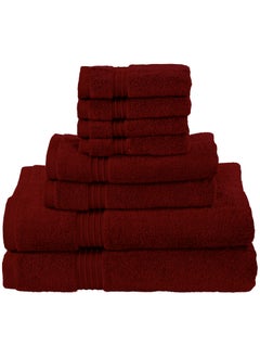 Buy Bliss Casa 8 Piece Towel Set; 2 Bath Towels, 2 Hand Towels and 4 Washcloths - 550 GSM 100% Combed Cotton Quick Dry Highly Absorbent Thick Bathroom Towels - Soft Hotel Quality for Bath and Spa in UAE