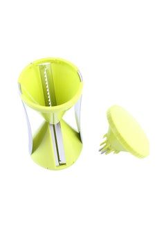 Buy Fruit Spiral Slicer Spiralizer Vegetable Cutter Carrot Noodle Grater Veggie Spaghetti Pasta Salad Maker Green/Silver 17x8.5x8.5centimeter in Saudi Arabia