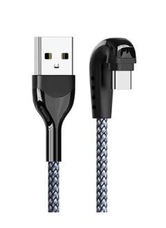 Buy USBC data cable 90 degrees from   durable and fast charging cable for gamingType C Charger Fast Charging Cable, 90 Degree USB A to USB C Nylon Braided Cord for Samsung Galaxy S22/S20 FE/S10, Note 20/ in Egypt