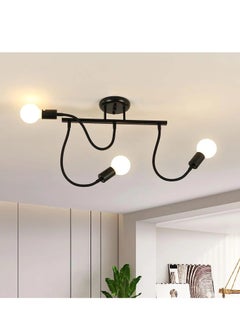 اشتري Ceiling Light Vintage E27 Base 3 Lamp Ceiling Lamp for Kitchen Dining Room في السعودية