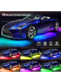 Buy Exterior Car Underglow LED Strip Lights, Dream Color Chasing Neon Accent Lights Kit, 16 Million Colors Underbody System Lights - Wireless APP Control, DC 12-24V in Egypt