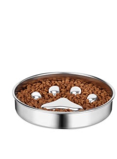 Buy Slow Feeder Dog Bowls 304 Stainless Steel, Metal Food Bowls, Water Bowl for Small & Medium Sized Dogs, Fun Bloat Stop Pet Fast Eaters, Slows Down Pets Eating in UAE