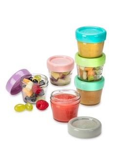 Buy Melii Glass Food Container (4oz) - 6 Piece Set in UAE