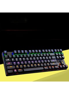 Buy Mechanical Keyboard 87 Key Green Axis Illuminated Wired Keyboard in Saudi Arabia