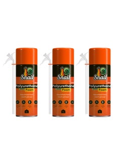 Buy Snail Polyurethane Foam -3 Piece 300ml- High-Density Sealant Spray with Extended Reach Tip for Weatherproof Insulation Heat Preservation and Gap-Filling in Construction Home Repairs and DIY Projects in Saudi Arabia