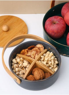 Buy Creative Fruit Portable Basket Porcelain Fruit Platter Home Living Room Tea Time Snack Plate Dried Fruit Plate in UAE