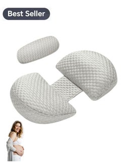 Buy Pregnancy Pillows for Sleeping-Removable and Adjustable Double Wedge Pregnancy Pillow-Maternity Pillow for Pregnant Women Supporting Back in Saudi Arabia