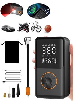 Buy Car Tyre Inflator Cordless Electric Tire Inflator, Portable Digital Air Compressor with 4000mAh Battery Power Bank/Auto Stop/LED Light/LCD Dual Screen,150 PSI Fast Inflation Air Pump for Car，Motorcycle,Bicycle,Ball in UAE