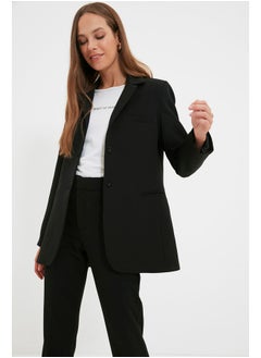 Buy Black Buttoned Blazer Woven Jacket TCTAW22CK0032 in Egypt