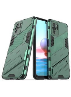 Buy GOLDEN MASK Compatible With Xiaomi Redmi Note 10 4G/Redmi Note 10S Punk Case Anti Protection (Green) in Egypt