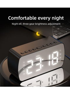 اشتري M MIAOYAN Bluetooth clock speaker small home alarm clock outdoor portable card audio radio multi-function buy one save three في السعودية