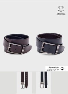 Buy Genuine Leather 35Mm Reversible And Resizable Formal Belt in Saudi Arabia