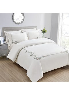 Buy 3-Piece Lily Duvet Cover Set, Ivory - 200TC, 230x220 cm in UAE