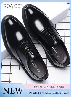 اشتري Men's Business Formal Occasions Leather Shoes Non Slip Patent Leather Buckle Sole Shoes Work Wedding Business Trip Men's Formal Occasion Leather Shoes في السعودية