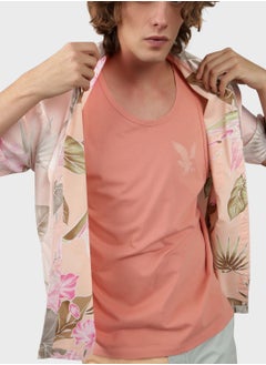 اشتري Floral Print Button Up Regular Fit Poolside Shirt في الامارات