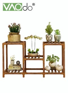 Buy VAODO Plant display stand, solid wood flower stand, large capacity, easy to assemble, multifunctional storage rack in Saudi Arabia