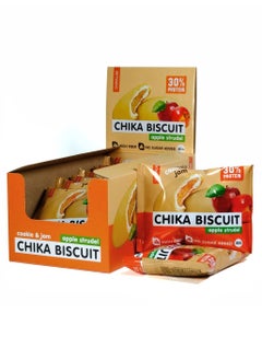 Buy Chika Biscuit Protein Biscuit 50g Apple Strudel 9pcs in UAE