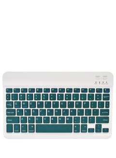 Buy Wireless Bluetooth Rechargeable Keyboard, Multi-Device Universal Bluetooth Keyboard, Portable Keyboard, Suitable for iOS Android, Windows iPad, Tablets MacBook (Dark Green) in UAE