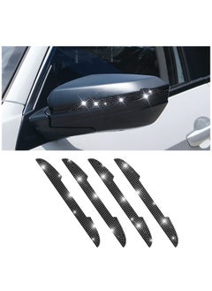 اشتري 4 Pcs Bling Rhinestone Scratch Protector for Car Side Rearview Mirror, Universal for All Cars, Vehicles, SUVs, Car Side Rearview Mirror, Car Door Edge, Car Exterior Accessories for Women Men (Black) في السعودية