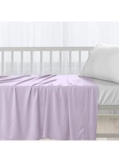 Buy Cotton Flat Crib Sheet Baby 70 X 100cm New Lilac, 1pc 400 Thread Count 100% Long Staple Combed Cotton Luxurious Sateen Weave Baby Bed Sheets With Stylish 5cm Hem By Pizuna in Egypt