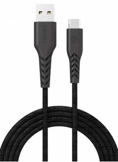 Buy USB charging cable - Type C, 2 metres, black in Saudi Arabia