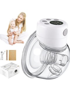 Buy S12 Wearable Breast Pump,Electric Hands Free Breast Pump,2 Modes 9 Levels Portable Single Pump,White in Saudi Arabia