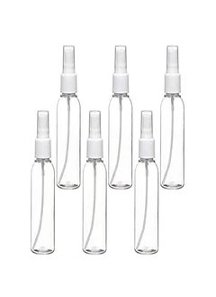 Buy Spray Bottles, 2oz/50ml Clear Empty Fine Mist Plastic Mini Travel Bottle Set (6 Pack) in UAE