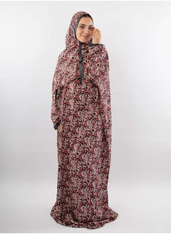 اشتري Printed Viscose Isdal Dark Pink & Off Whit For Women في مصر