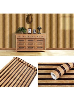 Buy Imitation Wood Grain Pattern Self-Adhesive Wallpaper 1000x45cm in UAE