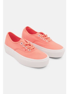 اشتري Women Authentic Plat Lace Up Skate Shoe, Orange في الامارات