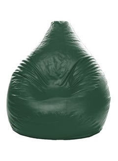 Buy Faux Leather Multi-Purpose Bean Bag With Polystyrene Filling Night Green in UAE
