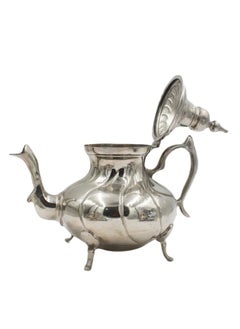 اشتري Moroccan Traditional White Metal Coffee Pot 29 x 29 cm في الامارات