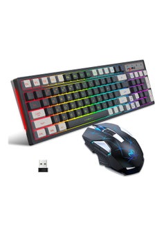 Buy Wireless Keyboard and Mouse set RGB Backlit Mouse and 96-key Gaming Keyboard in Saudi Arabia