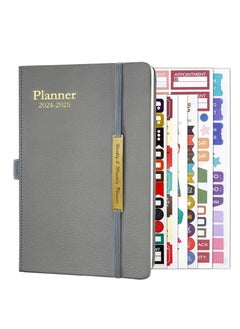 Buy 2024-2025 Leather Planner Weekly and Monthly,18 Months Calendar book,2024 Academic Planner From Jan. 2024 - Jun. 2025,2024 Appointment Book,Daily Agenda,Yearly Teachers Planner(5.7 X 8.3" Grey) in Saudi Arabia