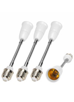 Buy 4 Pack E27 Flexible Light Bulb Socket Extender, 7.8-inch Adjustable Edison Bulb Adapter for Home Lighting Fixtures, LED Grow Light Stand in UAE