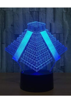 Buy LED Pyramid Light 7/16 Colors Changing Atmosphere Mood Lamp USB Bedside Sleep Table Bedroom Office H in UAE