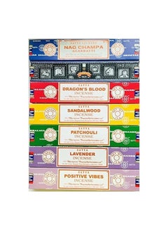 اشتري Incense Sticks Gift Set - Pack of 7  | Nag Champa, Dragon's Blood, Positive Vibes, Sandalwood, Pachouli and Lavender Scents في الامارات