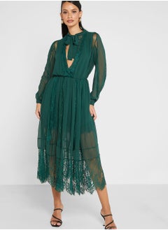 Buy Lace Trim Midi Dress in UAE