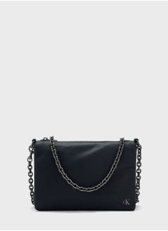 Buy Zip  Over Chain Detailed Crossbody in UAE