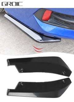 اشتري 2 PCS Car Rear Bumper Guard Diffuser Splitter Car Rear Bumper Lip Splitter 1 Pair Rear lip Modification, Side Fender Skirt Lip Splitter Guard Protector Universal Size for Most Cars في السعودية