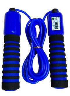 Buy Adjustable Jump Rope With Counter & Foam Handles - Blue in Egypt