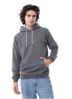 Buy Hooded Neck Slip On Sweatshirt_Dark Grey in Egypt