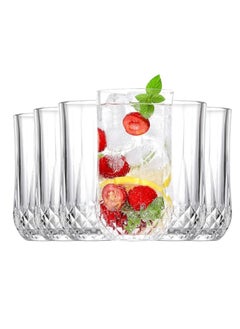 Buy Highball Drinking Glasses Set of 6, Clear Cocktail Glasses, 11 Ounce Cups,Elegant and Durable Highball Glassware Sets for Water, Juice, Cocktails,Glass Cups Set with Shockproof Package in UAE