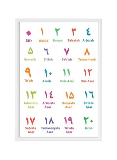 Buy 28 Arabic Alphabets Wall Art-Poster+Frame Included-Kids Room Decor For Learning Arabic Alphabets in UAE