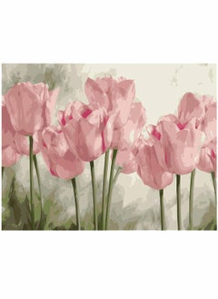 اشتري DIY Paint by Numbers Pink Tulips, for Adults Kids Tulip Paint by Numbers DIY Painting Acrylic Paint by Numbers Painting Kit Home Wall Living Room Bedroom Decoration في السعودية