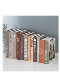 Buy 12 Pcs Decorative Books Set Fashion Fake Book Modern Hardcover Decoration for Home Office Bar Table Shelf, FAKE Books for Display NO PAGES, Fold yourself in Saudi Arabia