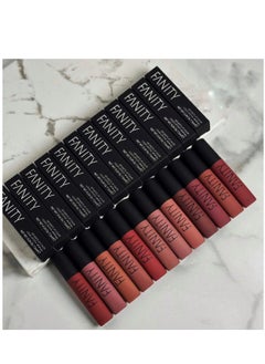 Buy Set of 12 multi-colour permanent liquid lipstick in Saudi Arabia