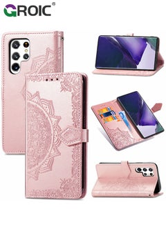 Buy For Samsung Galaxy S24 Ultra 6.8 Inch Wallet Case,Multi-Function Wallet Case, 3 in 1 Stand, Wallet and Galaxy S24 Ultra Case, Flip Strap Zipper Card Holder Phone Case with Wristband in UAE