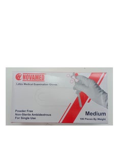 Buy Novamed 100-Piece Latex Medical Examination Gloves in UAE