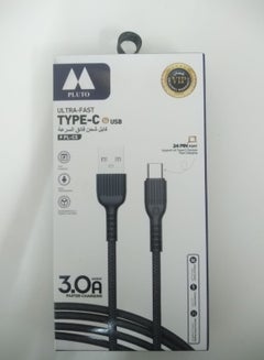 Buy Long Type C Charger Cable, Black in Saudi Arabia